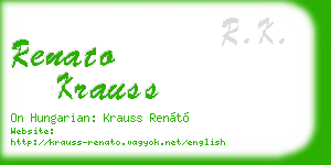 renato krauss business card